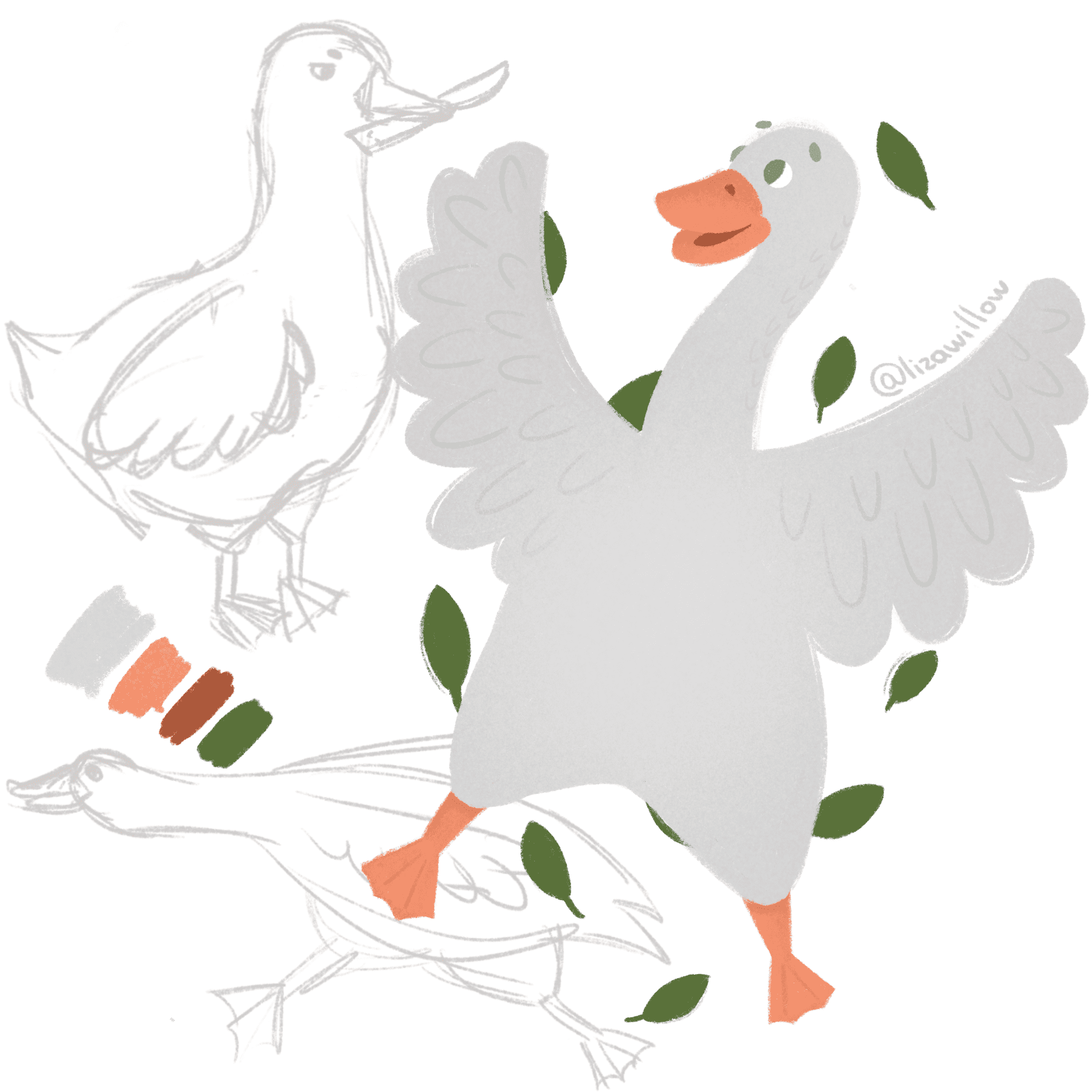goose sketch